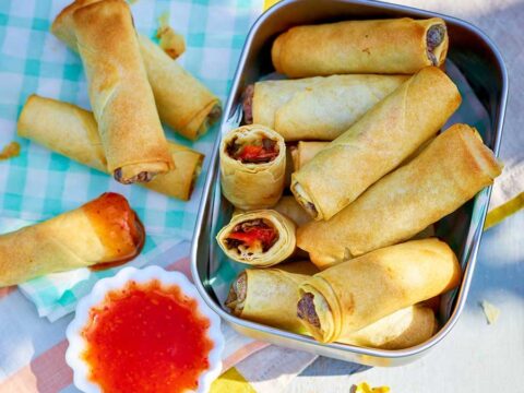 Air-fryer spring rolls recipe | BBC Good Food